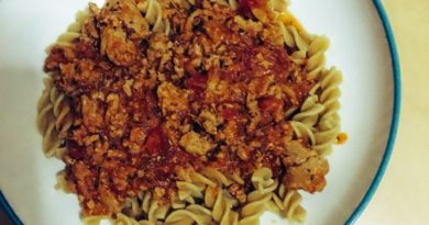 Turkey Bolognese with Fusilli Pasta